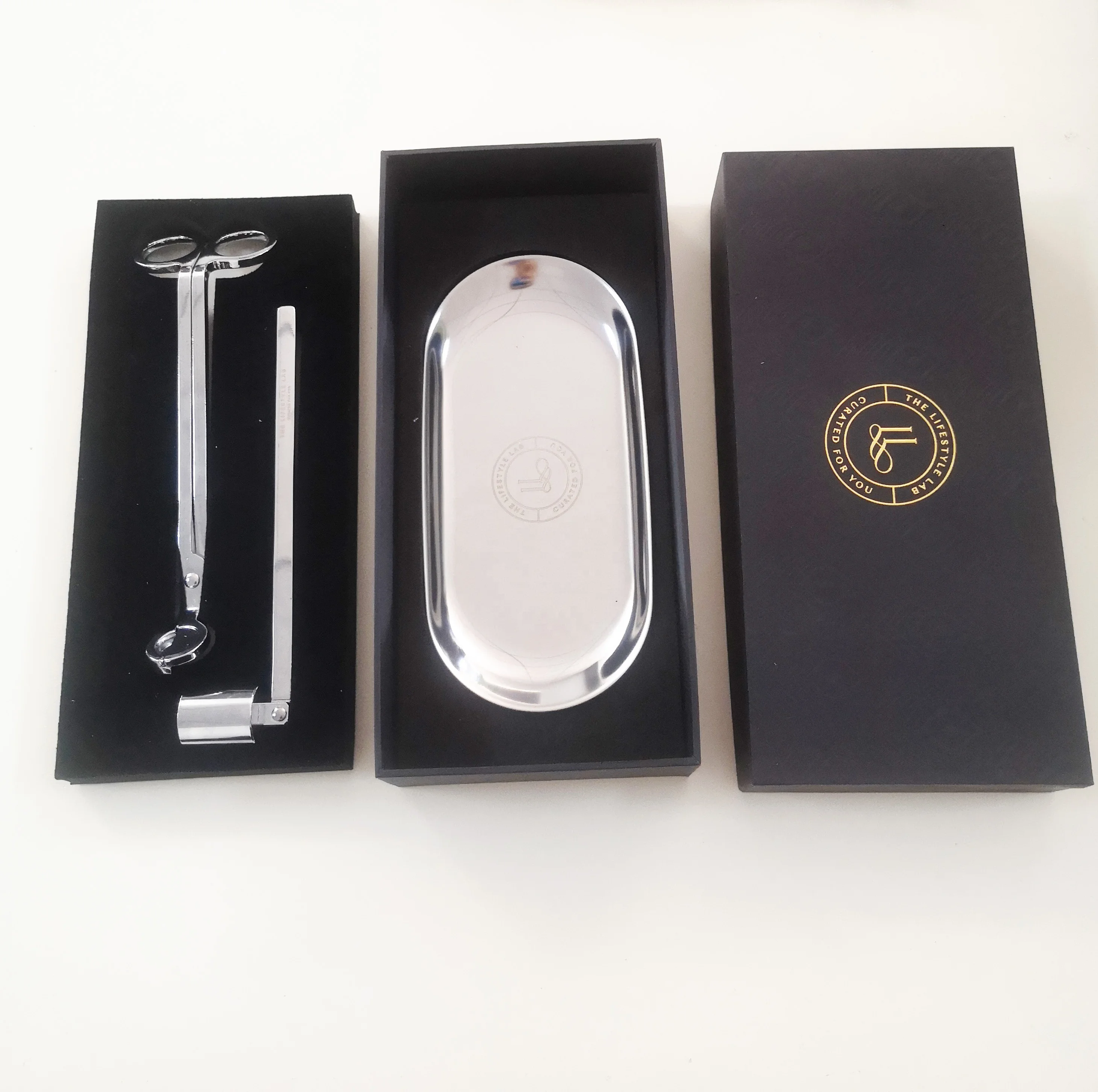 Candle tools stainless steel candle wick trimmer dipper snuffer tools for candles