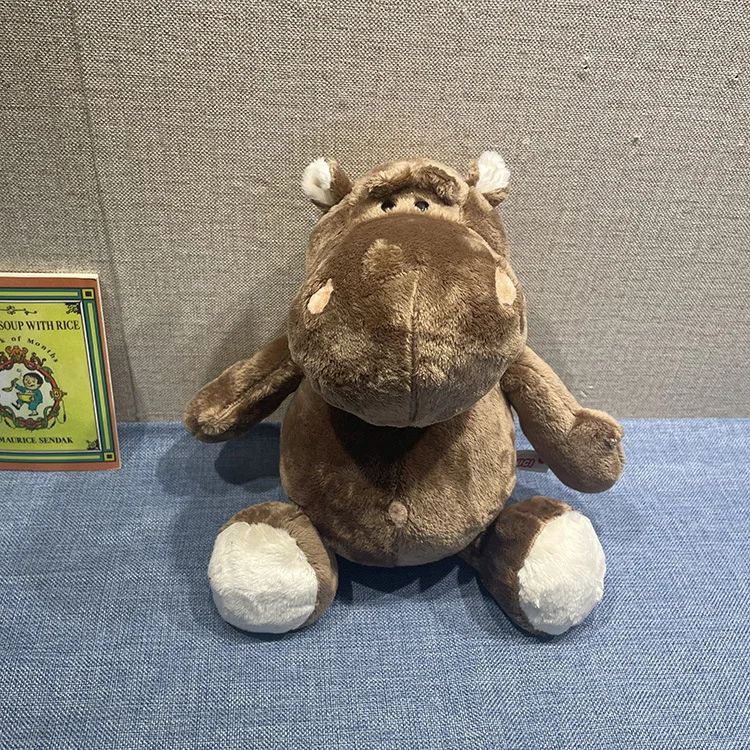 Real Life Hippo Plush Toy Realistic Wild Animals Stuffed Toys Lifelike Hippopotamus Soft Toys