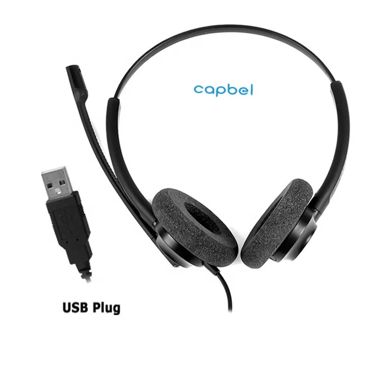 Удобные в использовании наушники с шумоподавлением, колл-центр с микрофоном для компьютера Windows и Mac