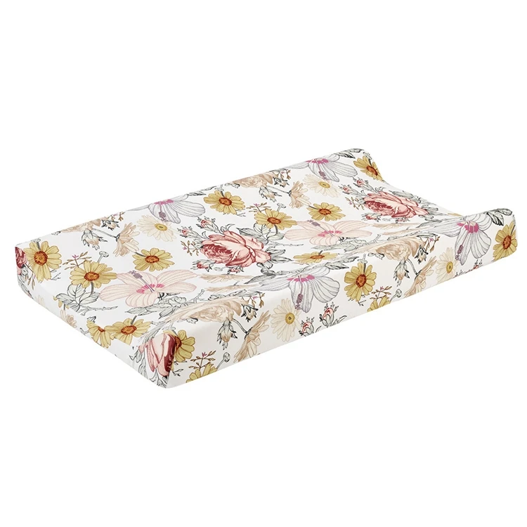 New Arrival Custom Printed Floral Baby Nursery Diaper Changing Pad Sheets