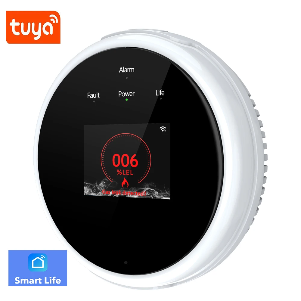 Factory Wholesale Tuya Time Gas Level Display Led Natural Gas Sensors Tuya Wifi Gas Detector