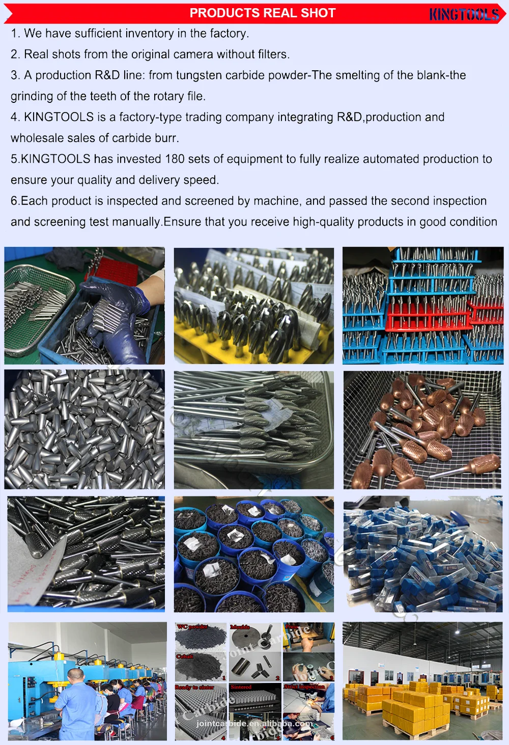 Factory Wholesale Metal wood rotary grinding drilling polishing tools tungsten carbide rotary burr