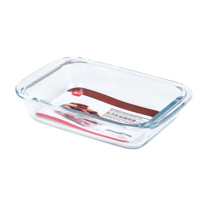 
High temperature resistance glass baking tray microwave oven glass bakeware set pizza pan 