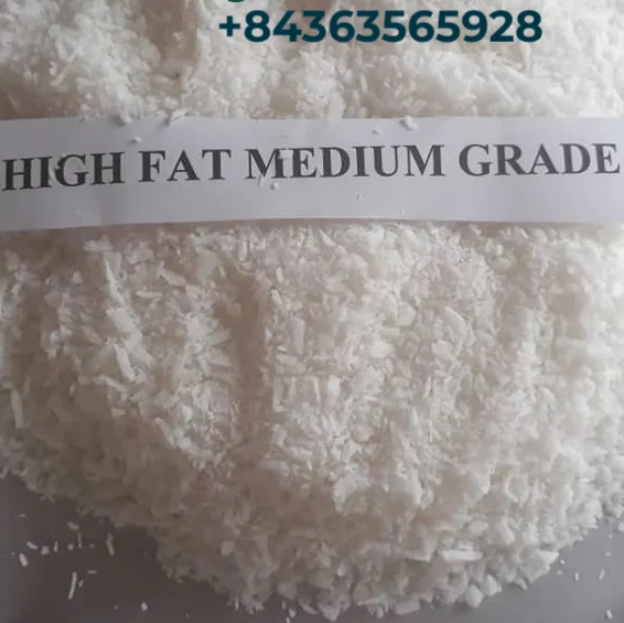 VIETNAM DESICCATED COCONUT HIGH FAT MEDIUM GRADE ORGANIC (Ms Chloe  +84 363 565 928)