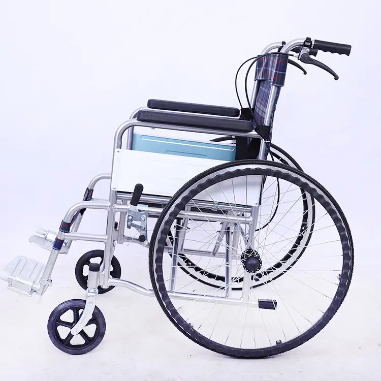 
High quality and low price folding portable lightweight wheelchair factory with toilet for disability 