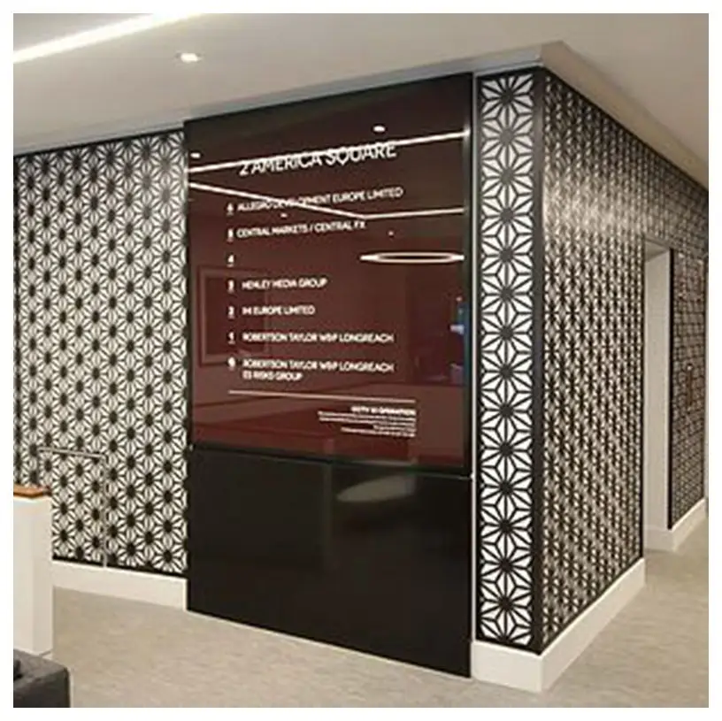 Islamic Design Carbon Powder Coated Round Partition Steel Matt Golden Mercury Folding Room Divider With Tea Color Glass
