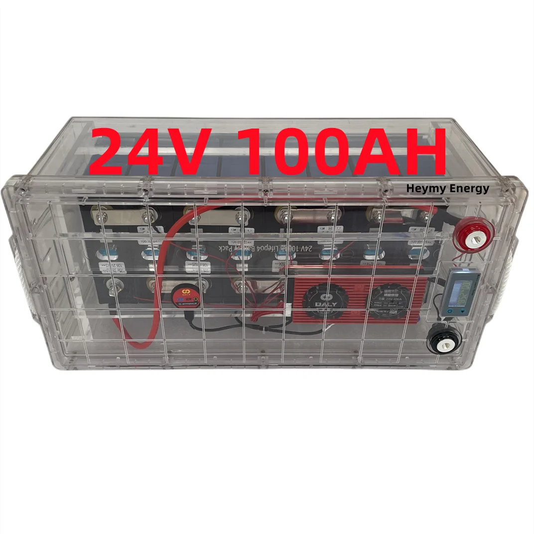 Heymy Energy 12V 24V 100Ah 200Ah Solar Battery Manufacturer 24V 100Ah 200Ah Lifepo4 Akku Lithium Ion Batteries Pack