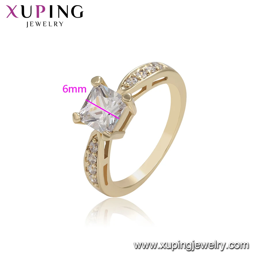  16340 xuping модное Золотое кольцо оптовая продажа новый дизайн большой алмаз 14k позолоченные циркониевые кольца для