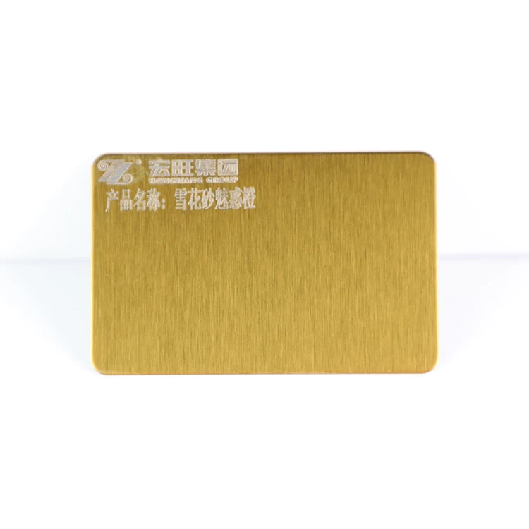 Hairline Brush Satin Champagne Gold PVD Color Coated Decorative Stainless Steel Sheet Factory Price
