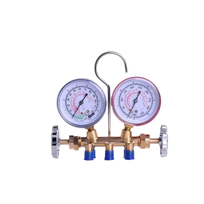 China Standard Pressure Manifold Gauge Set Automatic AC R134a Refrigeration Brass Digital Manifold Gauge