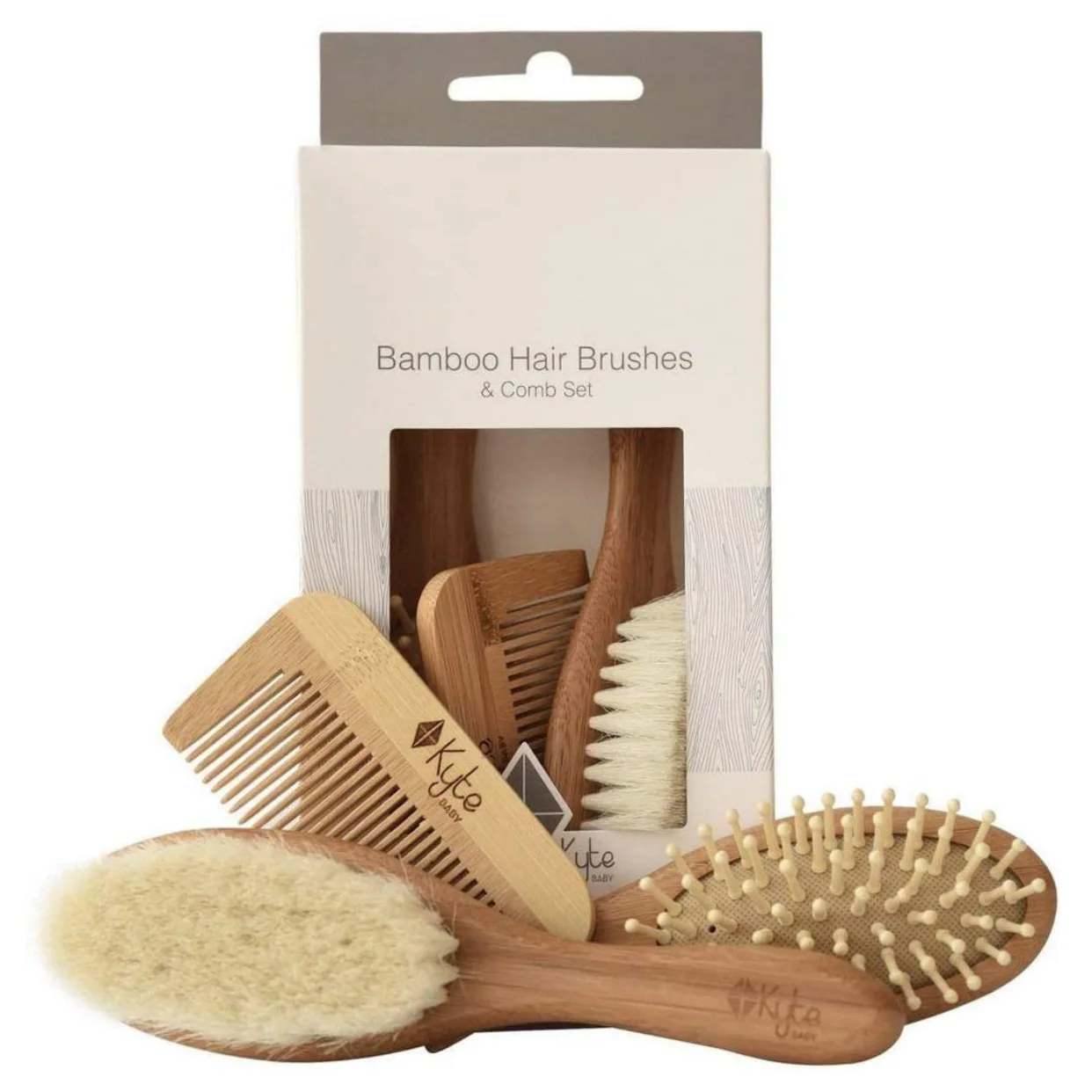 100% Natural Eco Friendly Organic Beechwood Bamboo Wood Bristle Scalp Massage Paddle Hair Brush Wood