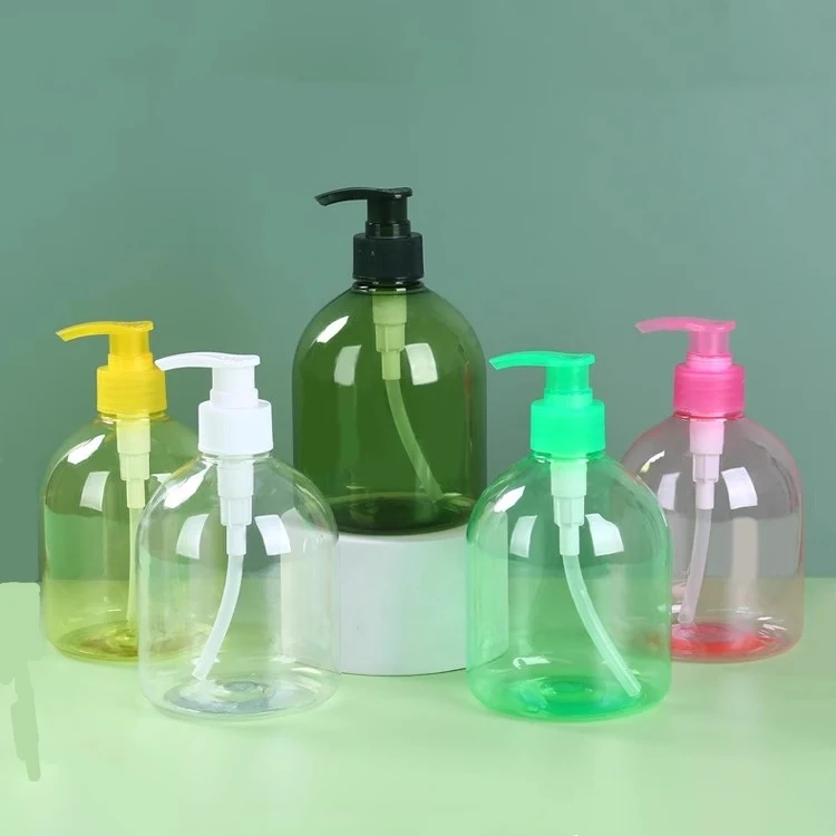 Custom Color Good Quality Hand Liquid Soap Shampoo 500ml All Plastic Square Bottle Lotion Pump,Pet Empty Custom Soap Pump Bottle