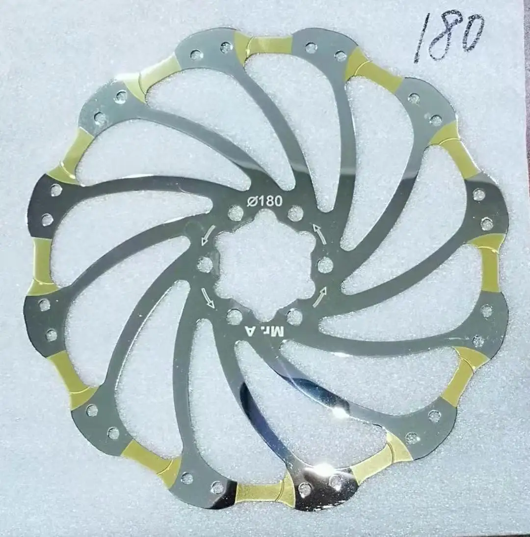 Heat dissipation anti lock system bicycle brake pad mountain bike 180mm road vehicle brake disc