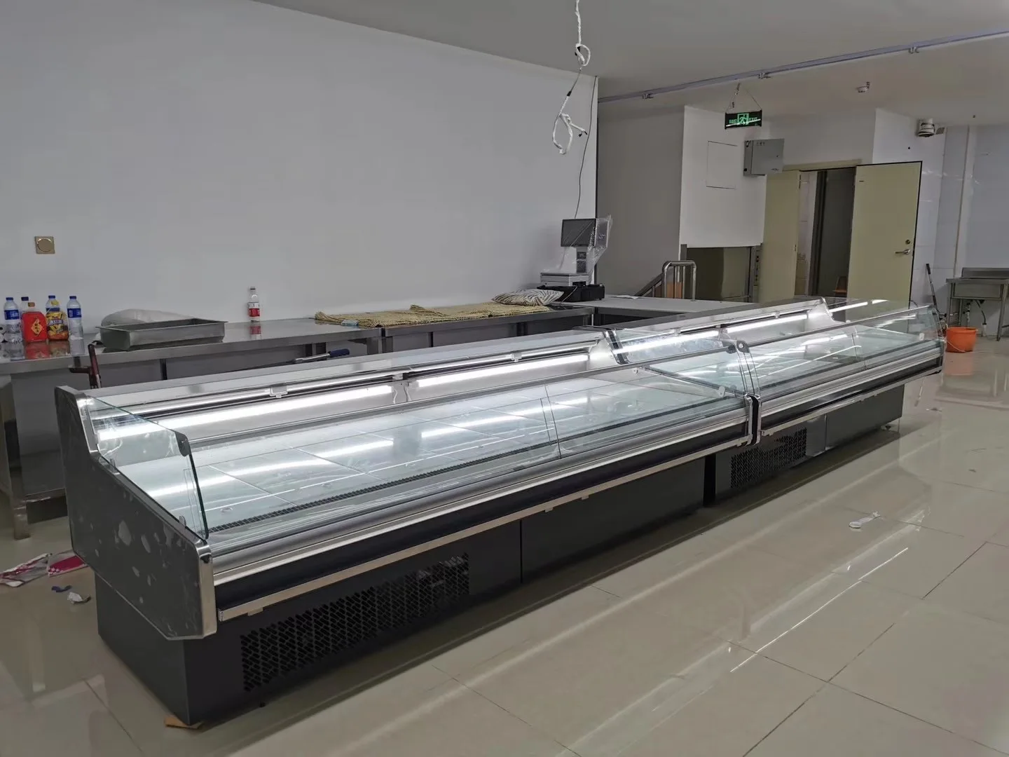 commercial cooler meat display chiller refrigerated showcase meat display fridge deli meat display refrigerator