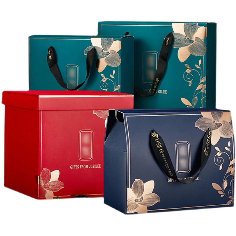 Custom logo printed decorative wedding gift paper packaging nuts snack display dried fruit empty packing box