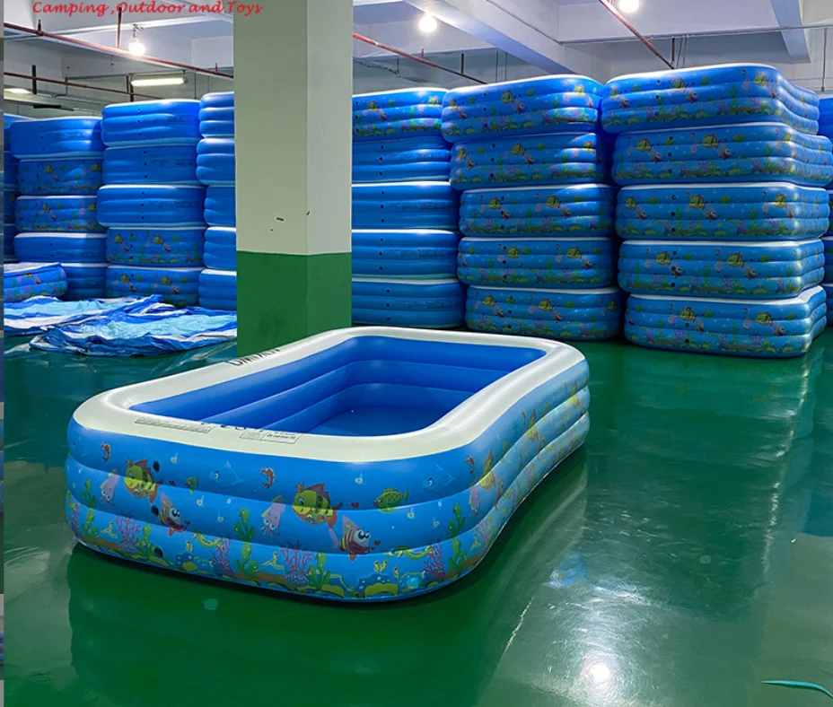 factory custom hot family air inflated large inflatable swimming pool