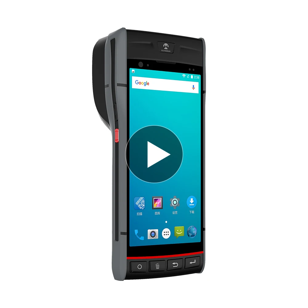 Blovedream S60 4G Handheld Android PDA with Thermal Sticker Printer Support 1D 2D Barcode Scanning Lottery Food Ordering