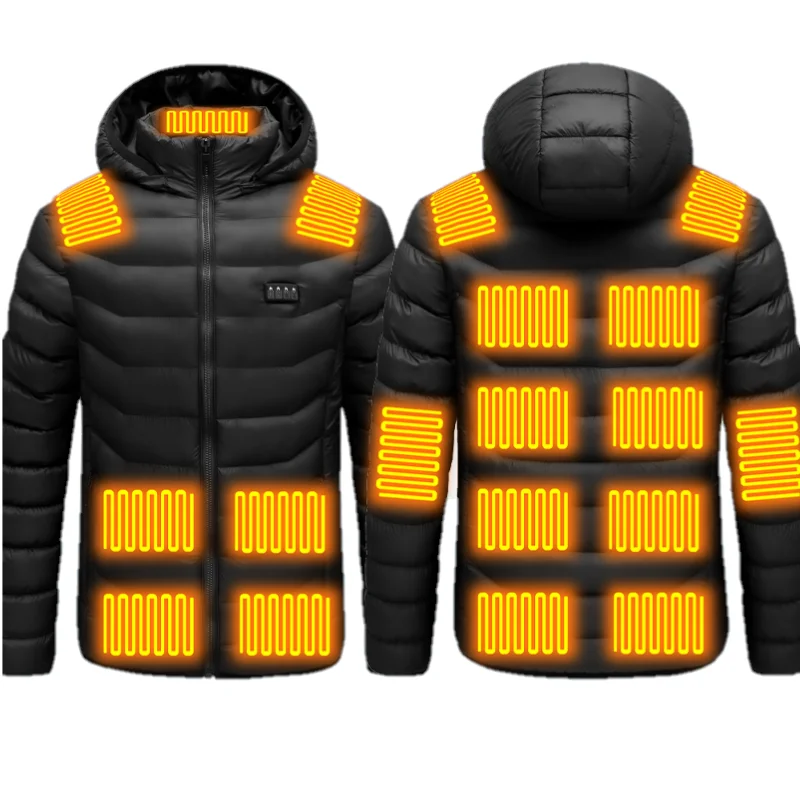 Factory Supply Customizable Electric Heated Clothes With Climate Control Winter Self Heating Jacket for Men