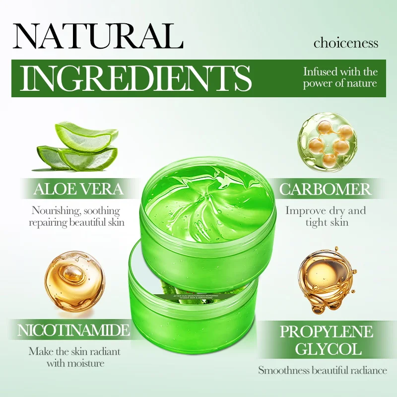 BIOAQUA New Arrival Private Label Natural Organic Aloe Vera Moisturizing Smooth Repair Face Beauty Products Aloe Vera Gel