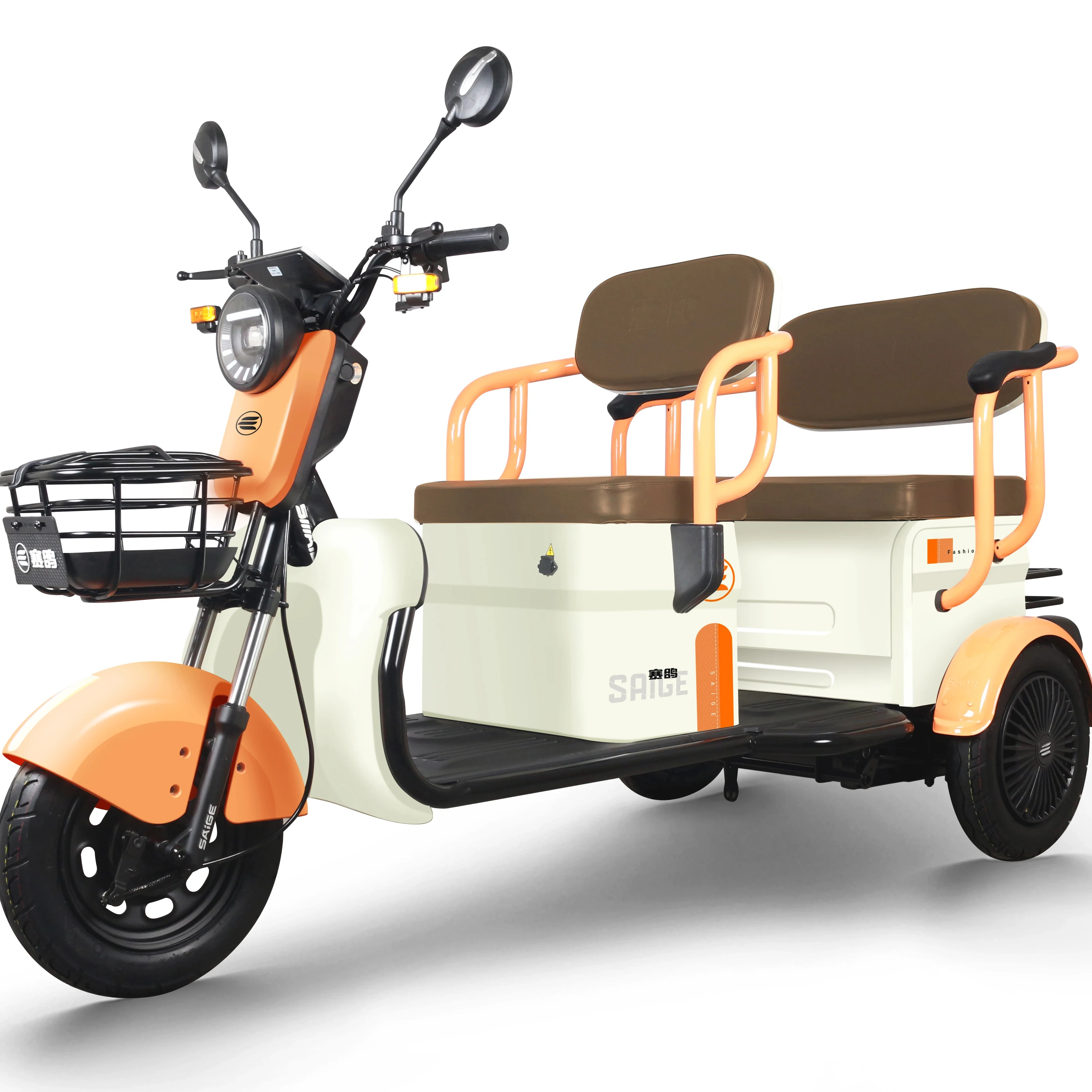 2024 cargo bike electric 3 wheel with fat tire 1400W 60V20Ah Lead-acid battery eec/coc electric motorcycle