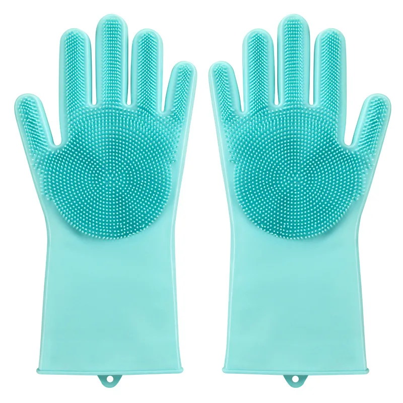 Household cleaning latex gloves silicone dishwashing gloves kitchen rubber gloves