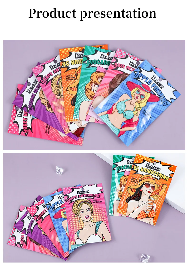 Beauty Sheet Face Vitamin C Whitening Anit Aging Moisturizing Acne Hydrating Skin Care Facial Mask