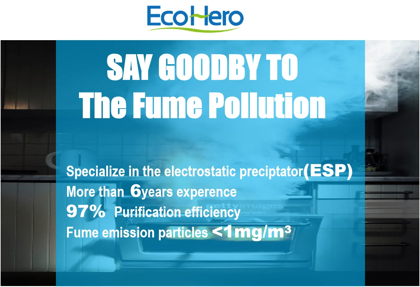 Factory Price 97% of purifying rate Kitchen ESP Air Purifier for Commercial Chimney oil fume purification