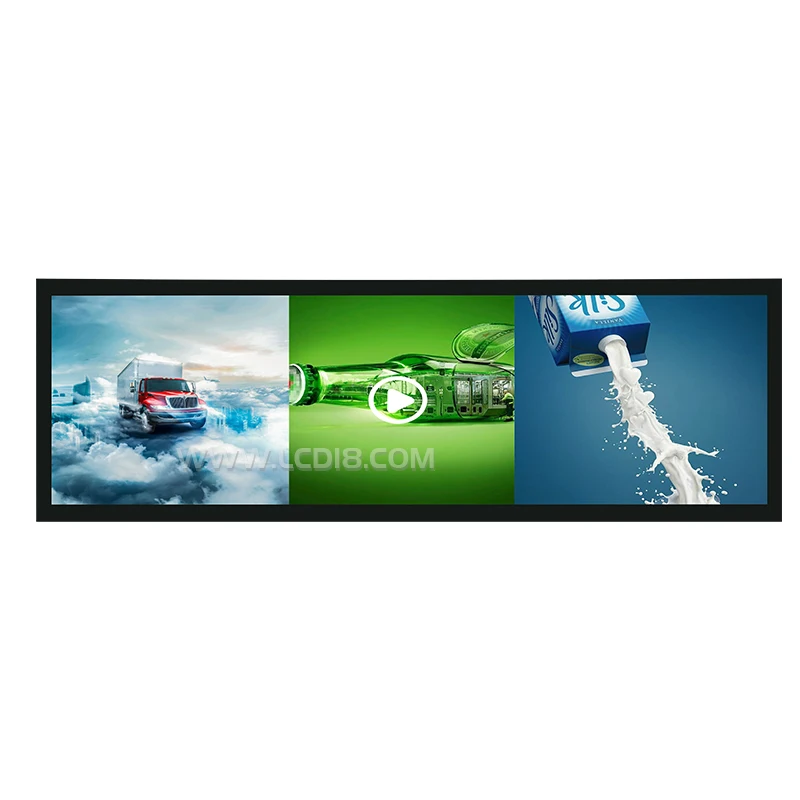 28.6 inch Bar Screen Touch Display Video Digital Signage Advertising Screen for supermarket/shopping mall