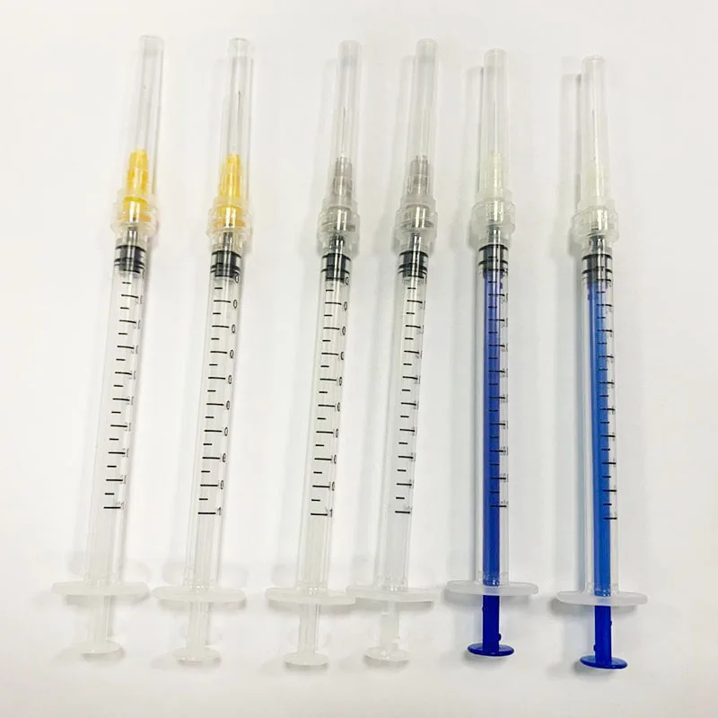 Safety Injection Medical 1ml Luer Slip Disposable Vaccine Syringe
