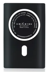 2 In One Mini Ultra Thin Slim 15W Fast Charging Magnetic 15W 5000 Mah Wireless Charger Power Bank With Wireless Charging