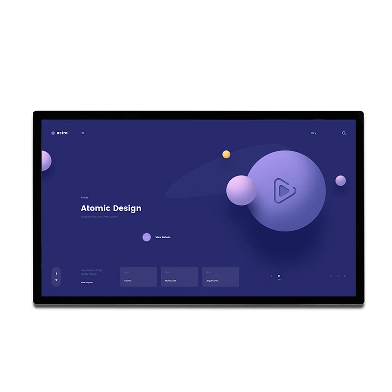 32 43 49 55 65 Inch Wall Mounted LCD Commercial Advertising Display Touch Screen Monitor Ads Digital Signage and Displays Totem