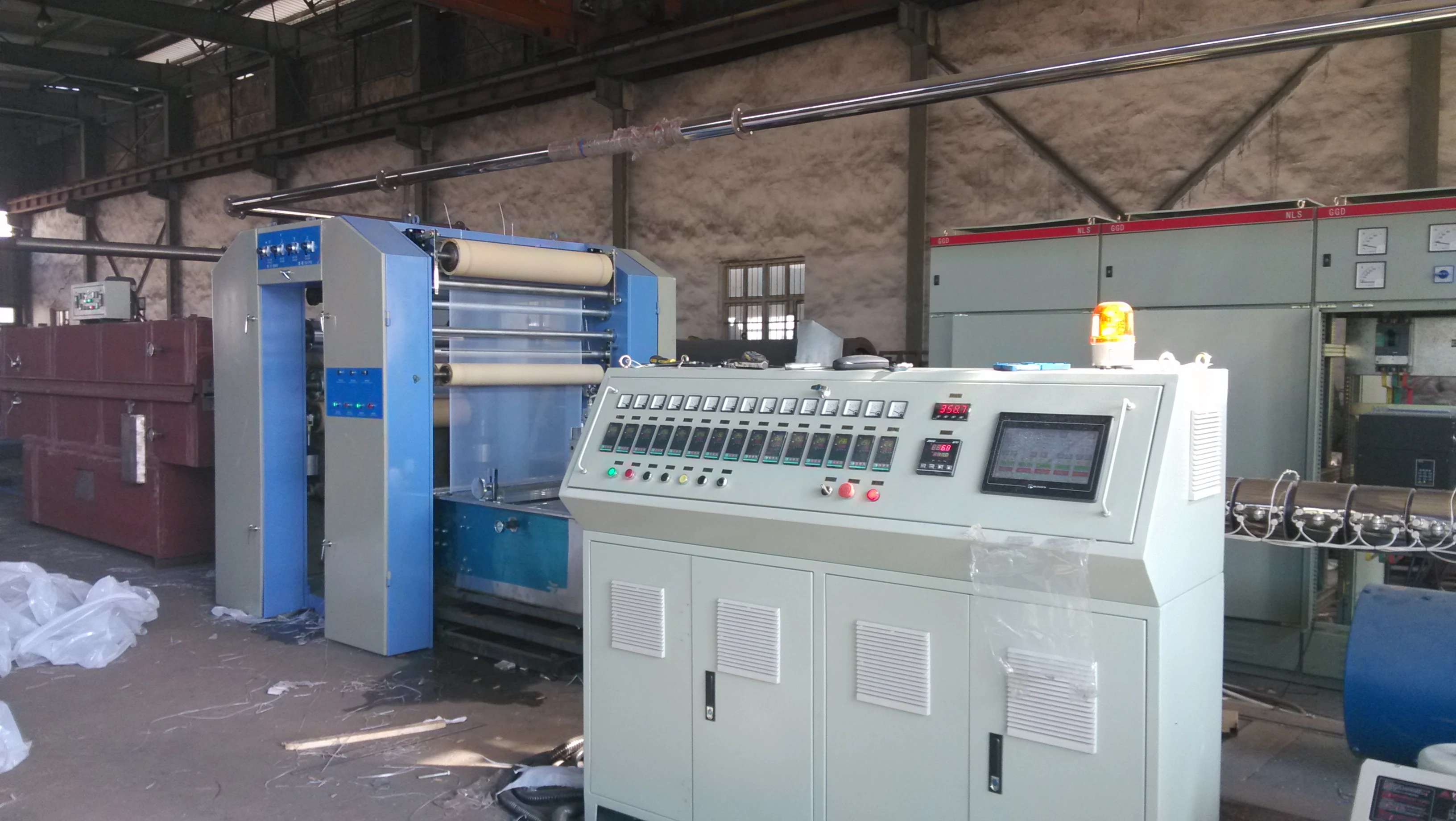 PP flat yarn extruder high speed polypropylene flat yarn extrusion line for flexible packaging bag/fibrillated sewing thread