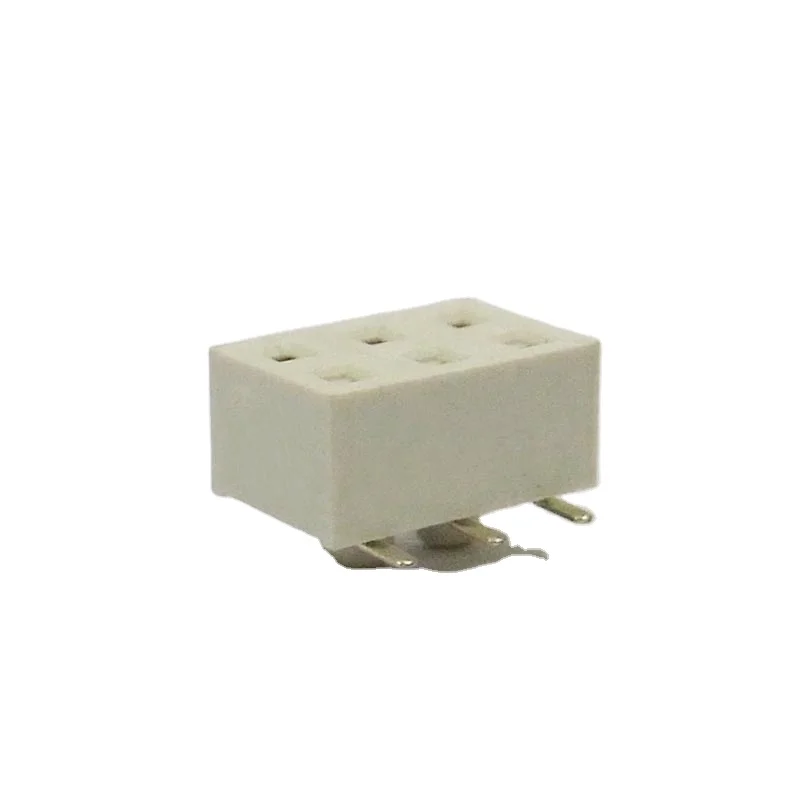 2.54 mm white color female pin header socket positioning pegs for LED CPB SMT surface mount solder