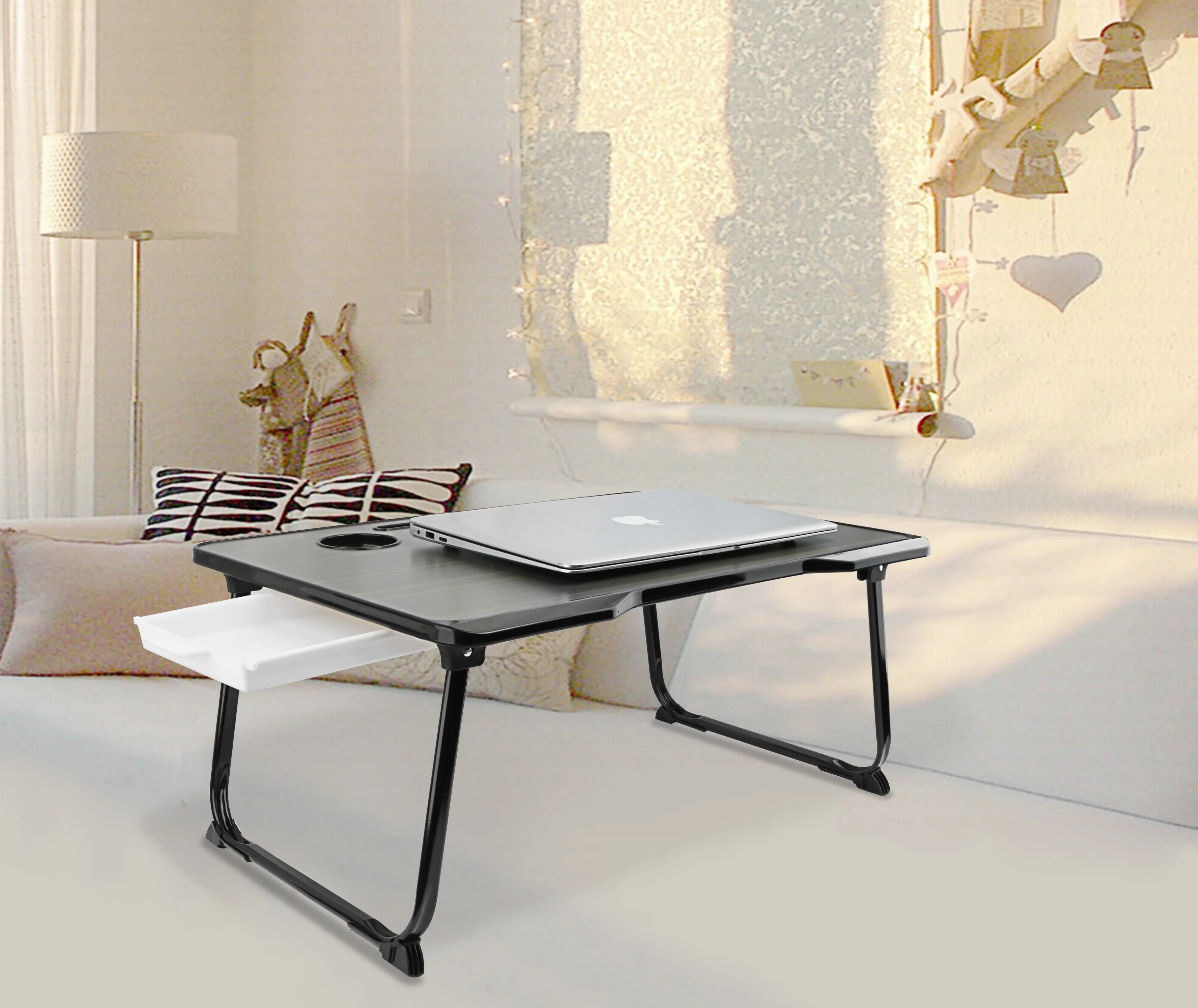 China wholesale laptop mini table Folding Notebook Desktop Stand With Cooling Fan Bed Laptop Tray Desk Study Desk