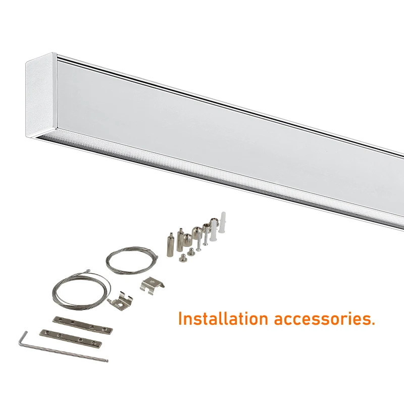Office Use  UGR<19 LED Linear Light Aluminum and PMMA PC Lamp Body IP20 IP44 CE and ROHS Certified