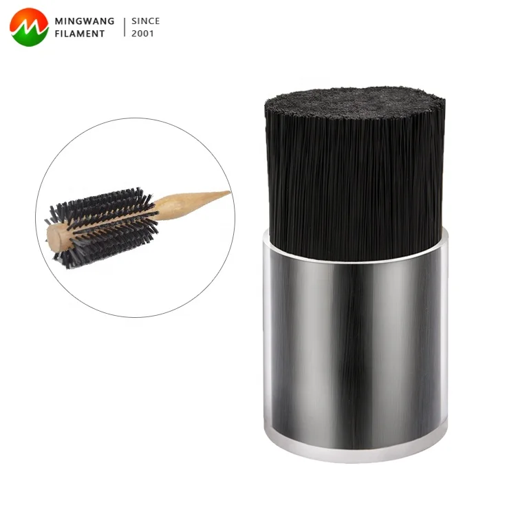 China Free sample carbon fiber anti static hair brush nylon6 66 filament