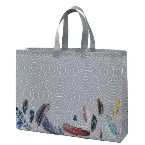 Custom design shopping bag jacquard woven tapestry tote bag grocery bag