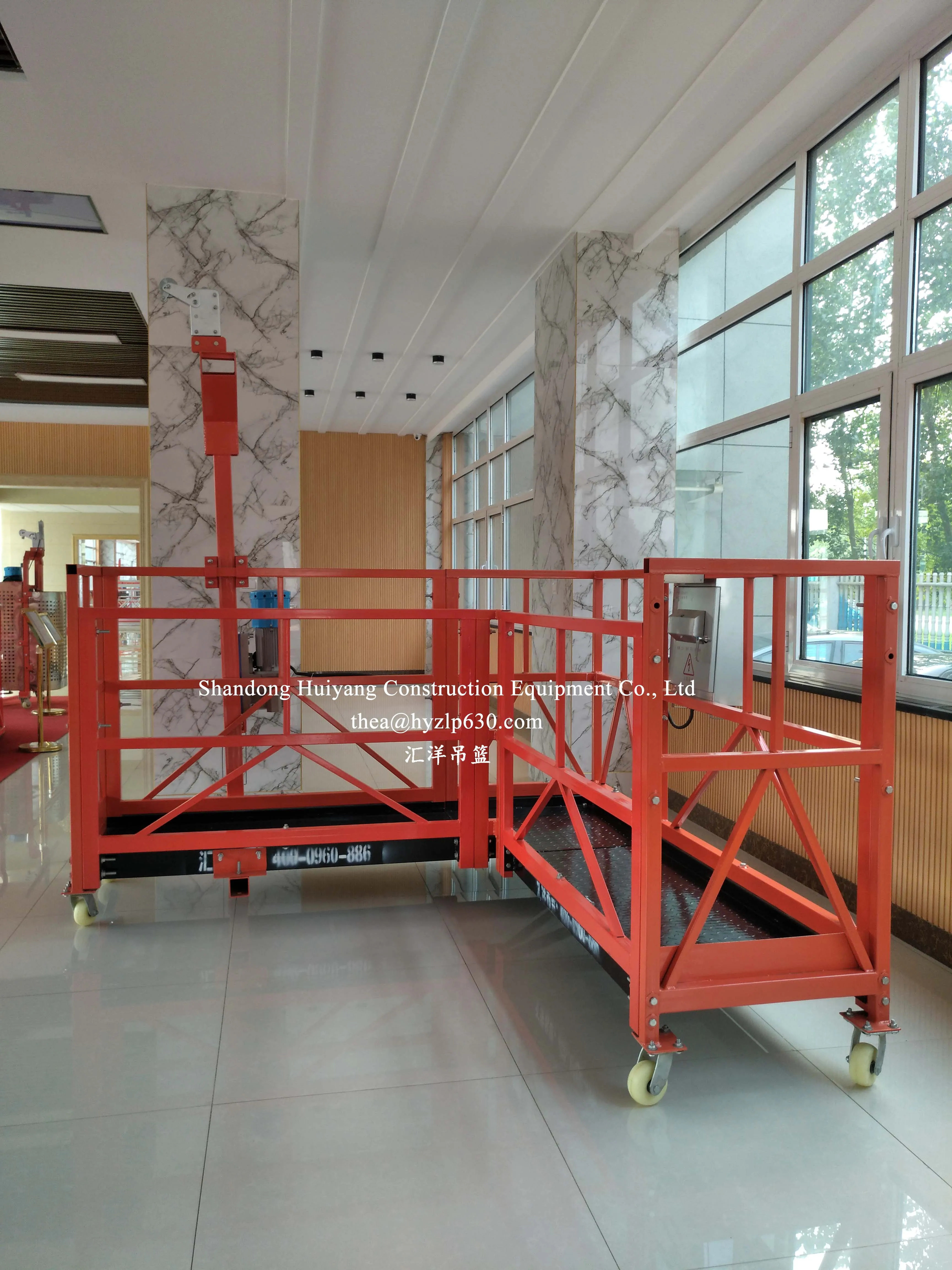 suspended platform, construction cradle, hanging scaffolding Rope suspended platform