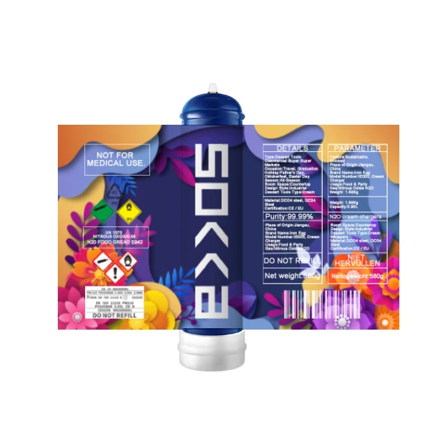 Best Sell no2 whipped cream chargers Nitrous Oxide N2o Cream Chargers