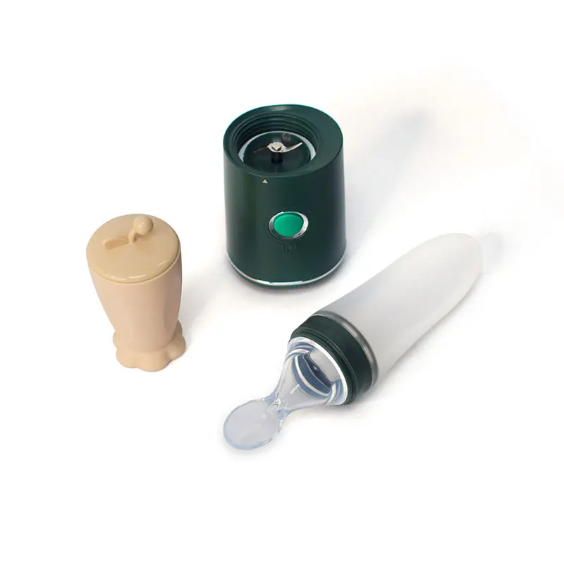USB rechargeable Portable mini food processor baby food blender juicer with Silicone spoon
