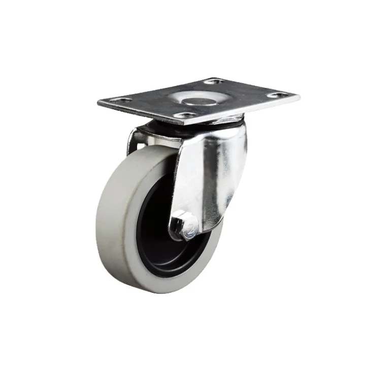 Industry Medium Duty 360 Degree Urethane 3 inch Plate Top PU Caster Wheel