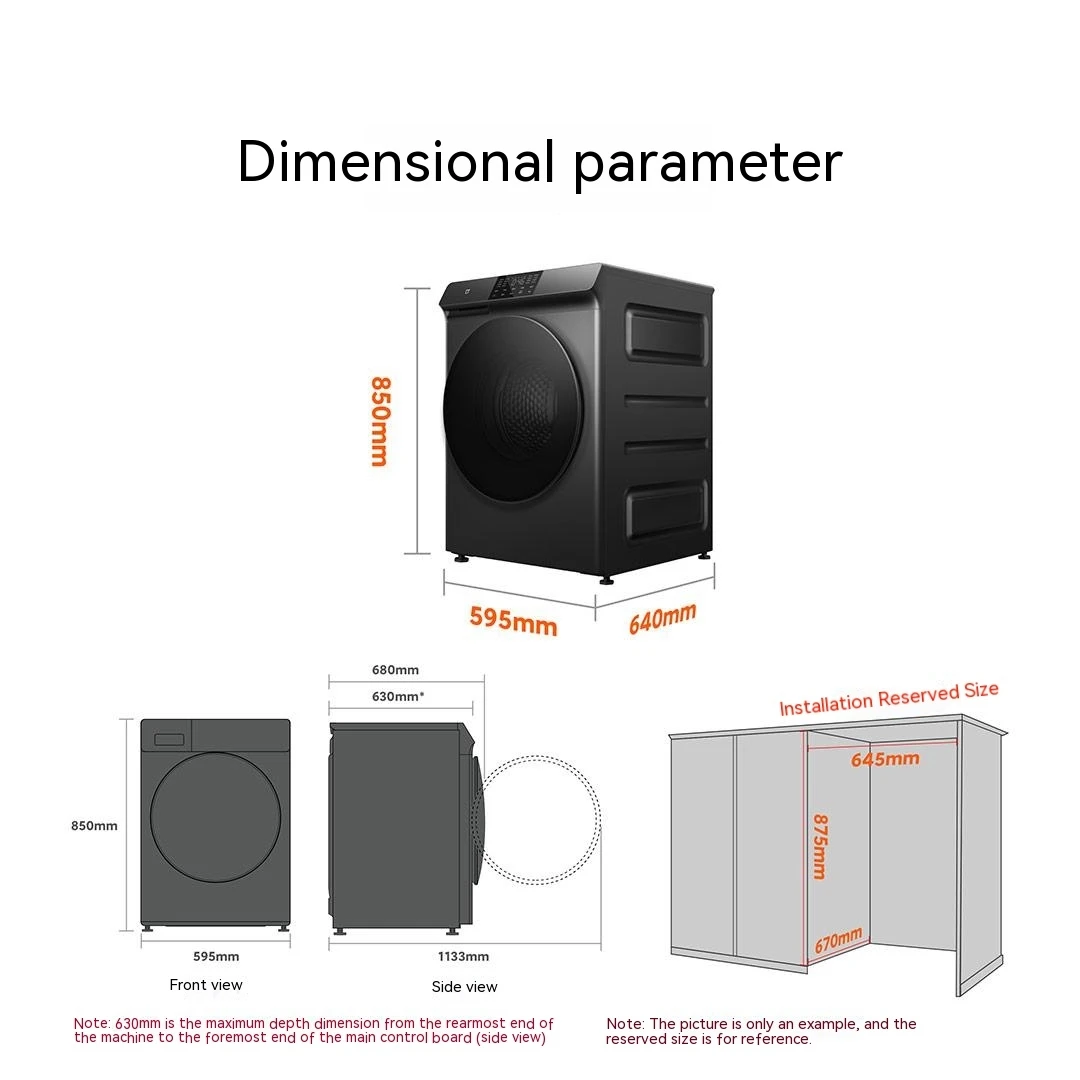 Xiaomi Smart Washing And Drying Integrated Machine 12kg Direct Drive Variable Frequency Drum Fully Automatic