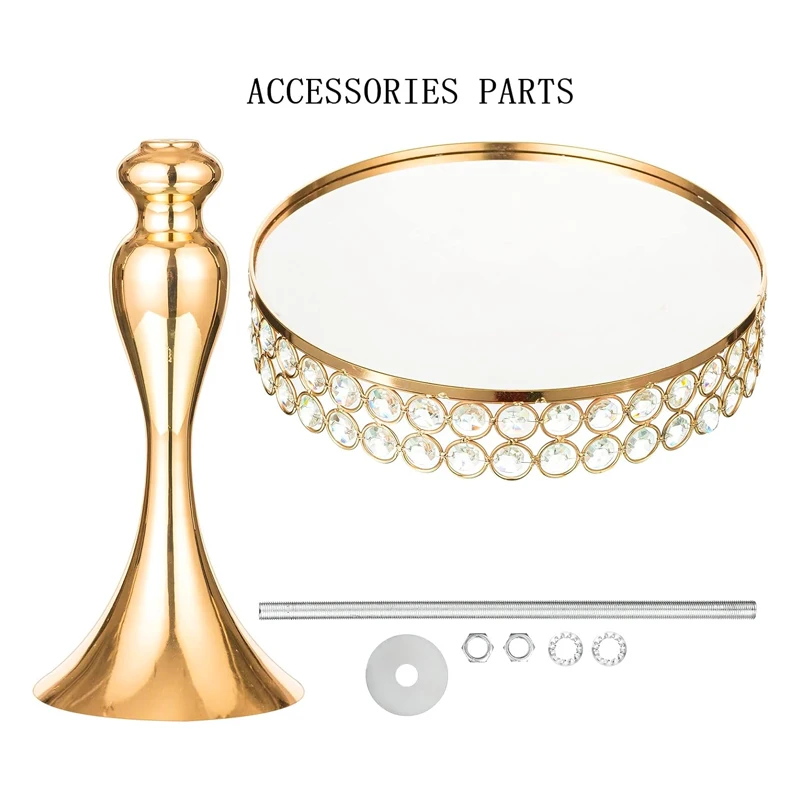 Wedding Crystal Decoration Table Dessert Stand Metal Cake Stand Set For Party Wedding Birthday Eco-friendly