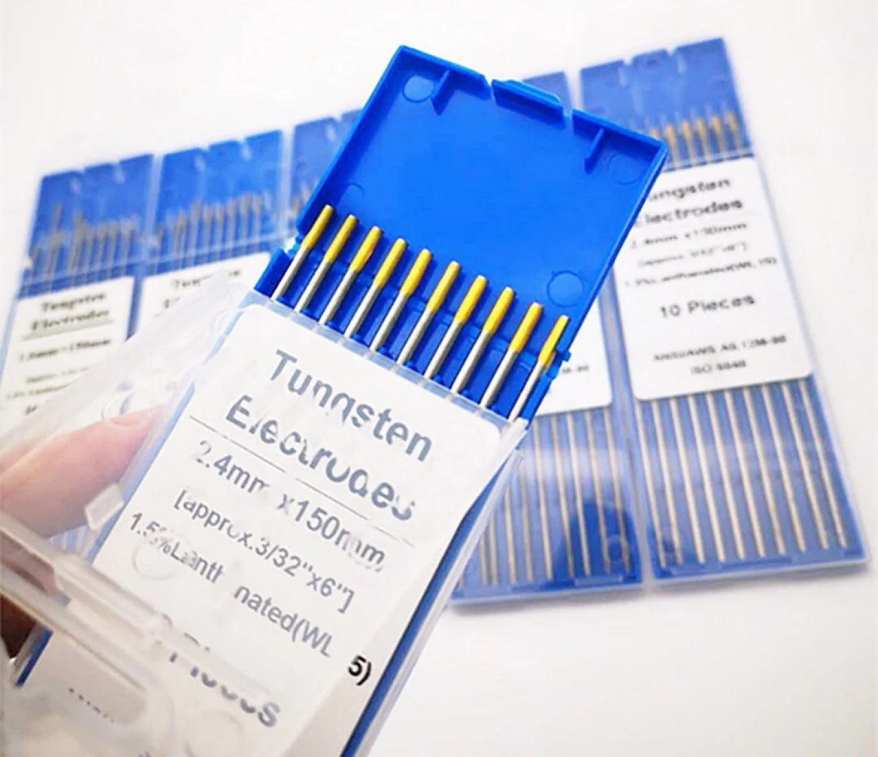 Tungsten Electrode (Gold, WL15) 3.2 x 150mm 10-PK For Tig Welder And Tig Welding Machine