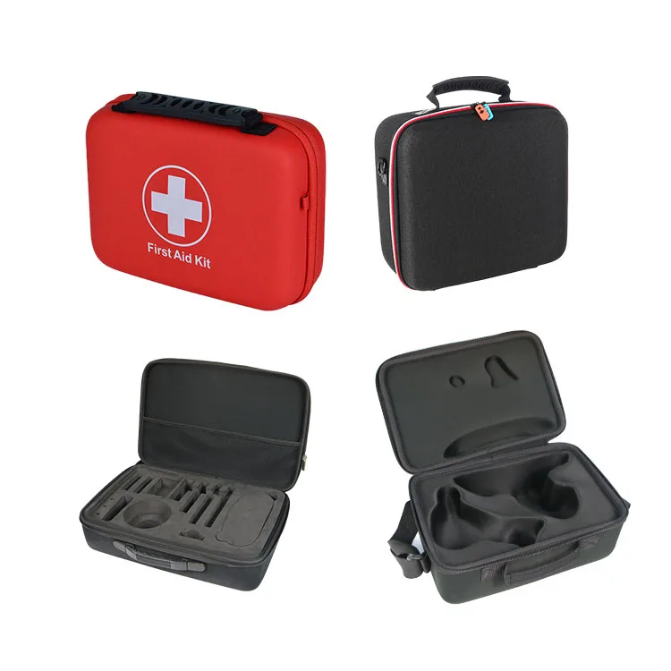 Semi-rigid EVA container  PU leather oxford fabric EVA foam zipper case tool foam case