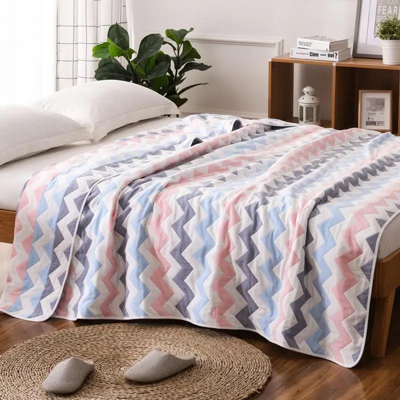For summer 100% cotton six-layer gauze air conditioner nap  towel quilt