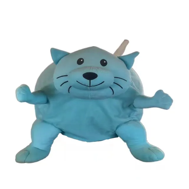 outdoor kids play  wholesale custom exercise  jumping hopper bouncing skip ball with horns with animal cover