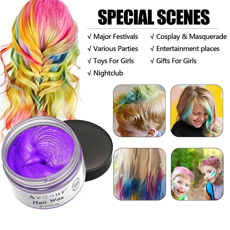 Temporary Hair Color Chalk For Kids Hair Wax Color For 4 5 6 7 8 9 Year Old Girl Gifts hair styling products