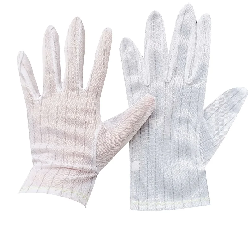 Anti-Static ESD Gloves Comfortable Breathable Protective Gloves of Nitrile Rubber Polyester  Work Protection Stock