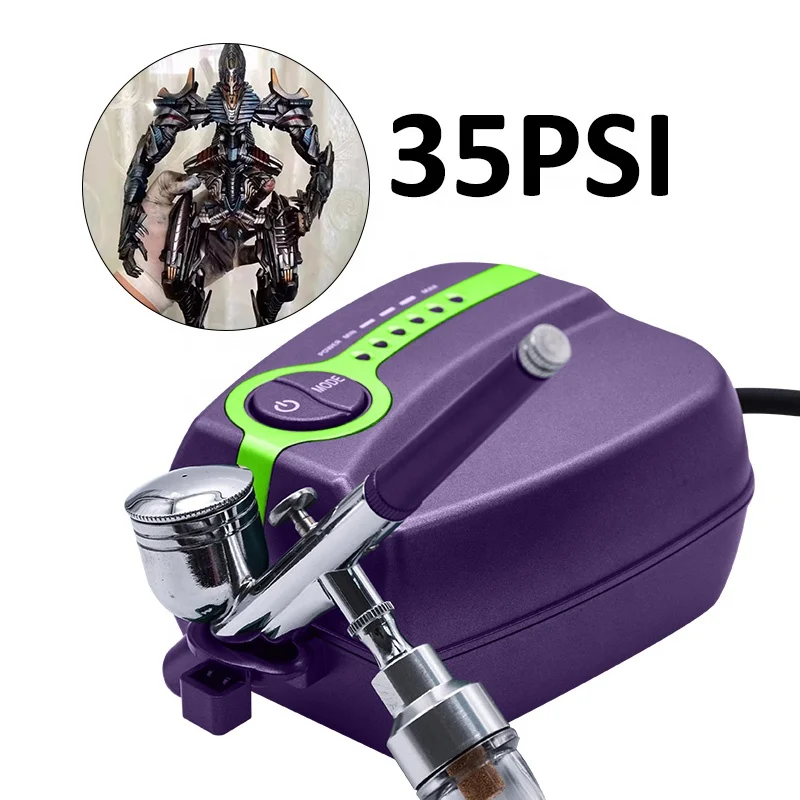 Starter Dual-Action Airbrush kit with 40PSI Air Compressor Air Brush Model Painting for Art Drawing Craft